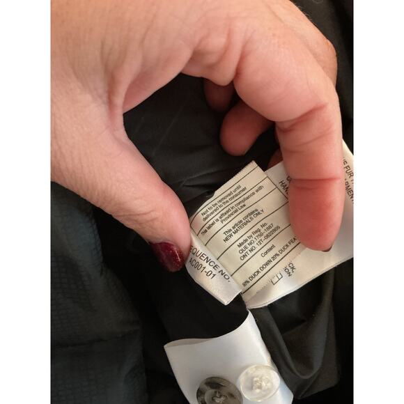 Woolrich Womens Long Duck Down Puffer Coat Plus Size 2XL 2X Black Belted Feather - Picture 14 of 16